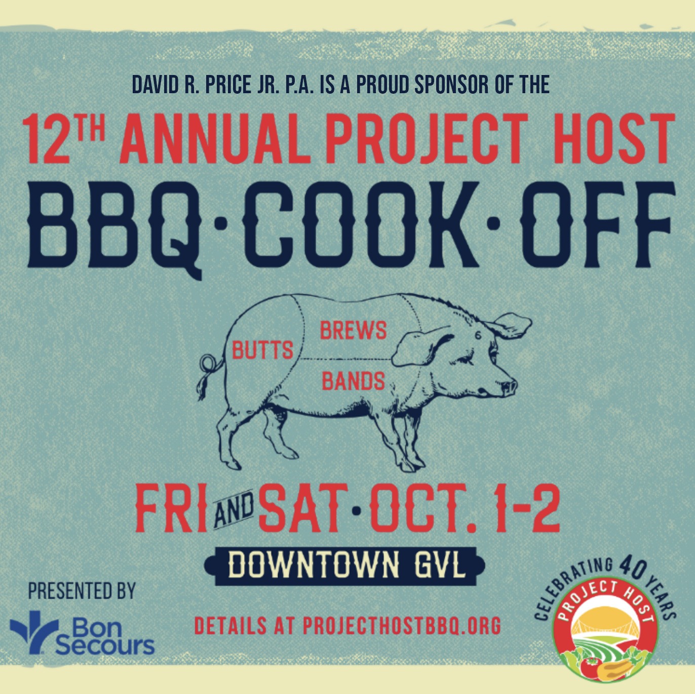 David R. Price to Sponsor Project Host BBQ CookOff Greenville Legal