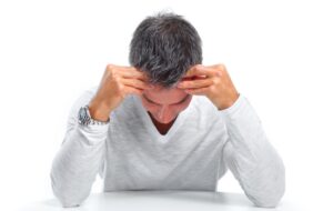 Man having stress.