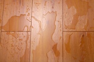 Wet floor slip injury